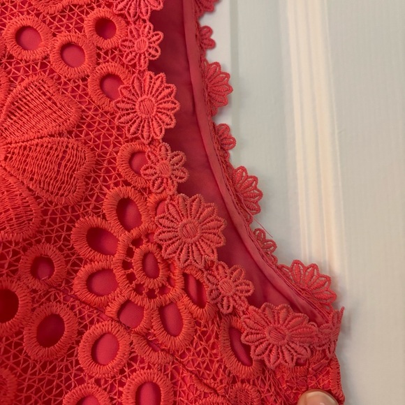 Kate Spade Shore Thing Lace Shift Dress Sleeveless Coral Peach Sherbet 8 Spring - Picture 7 of 11
